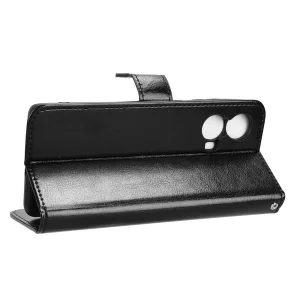 Калъф Тефтер Crazy Horse за Motorola Moto G85 5G, Черен 3