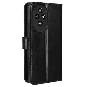 Crazy Horse Book Case for Honor 200 5G, Black 6