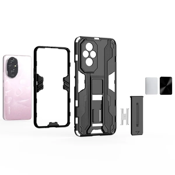 Shockproof case Shockproof for Honor 200 5G, with stand, Black 2