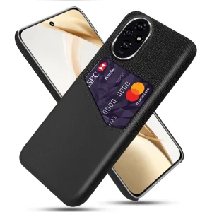 Удароустойчив калъф Cloth Texture за Honor 200 5G, слот за карат, Черен
