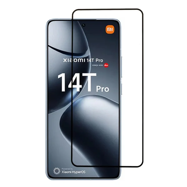 Стъклен Протектор Full Glue за Xiaomi 14T / Xiaomi 14T Pro, Черен 1
