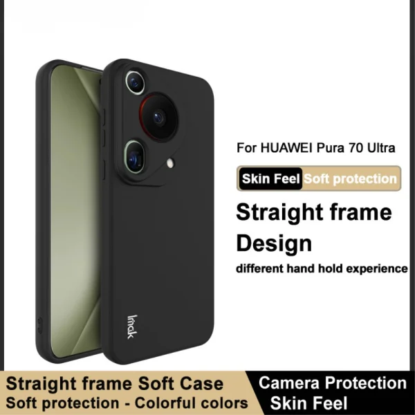 IMAK UC-4 Silicone Case for Huawei Pura 70 Ultra, Black 2