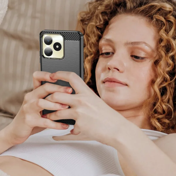 Силиконов Калъф Carbon за Realme Note 50 4G, Черен 4
