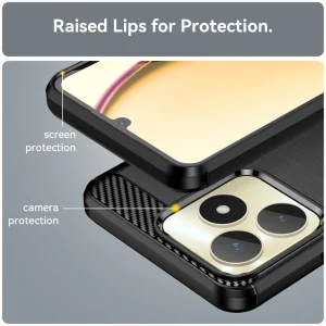 Силиконов Калъф Carbon за Realme Note 50 4G, Черен 5