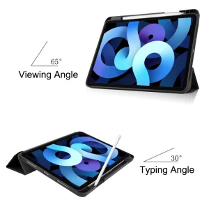 Калъф Тефтер Auto Wake Tri-Fold Stand за iPad iPad Air 11 2024 /Air 2022 / 2020, Черен 4