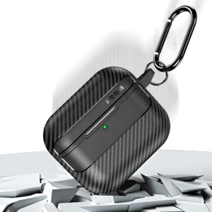 Carbon Fiber Texture Case for AirPods 4, Black 3