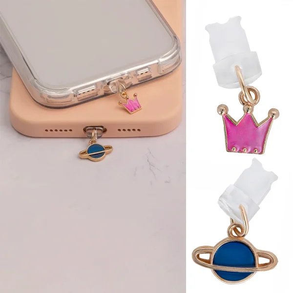 Crown and Planet Phone Charm, for devices with Lightning connector 2