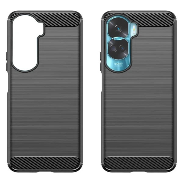 Silicone Case Carbon for Honor 90 Lite 5G, Black 2
