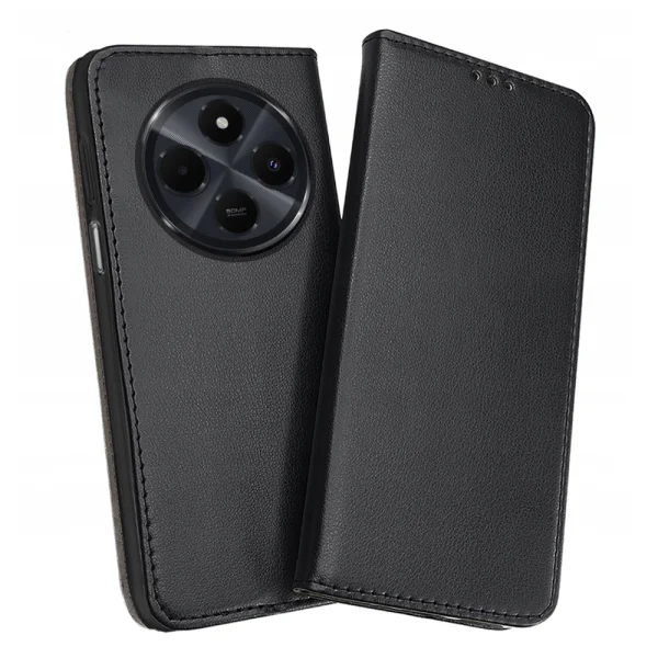 Magnetic Book Flip Case for Xiaomi Redmi 14C, Black 2