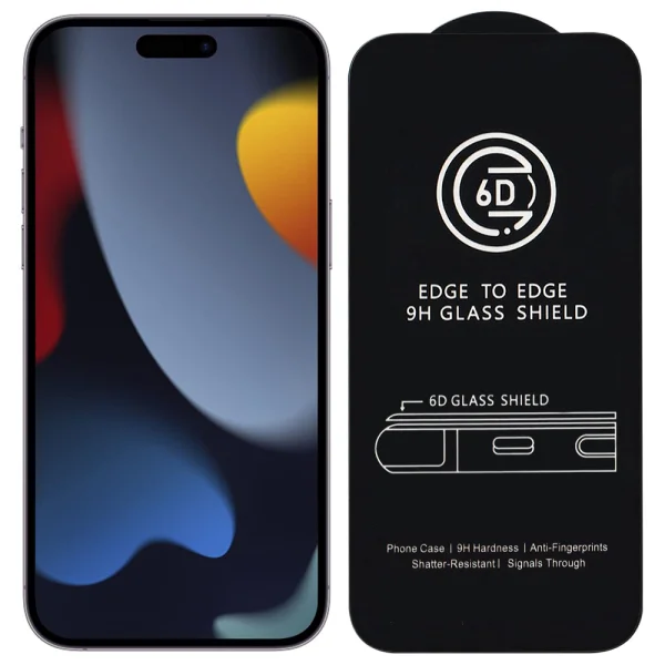 Veason 6D Pro Full Glue Tempered Glass for iPhone 15 Pro Max, Black 3