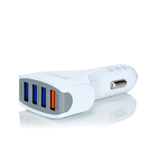 Зарядно за кола ATX, 4xUSB, QC3.0, 7A, Бял 1