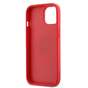 DKNY PU Leather Stack Logo Wrist Strap Case for iPhone 15, DKHCP15SPBSWSP, Red 3