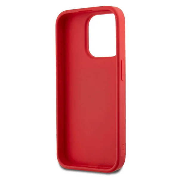 DKNY PU Leather Stack Logo Wrist Strap Case for iPhone15 Pro Max, DKHCP15XPBSWSP, Red 4