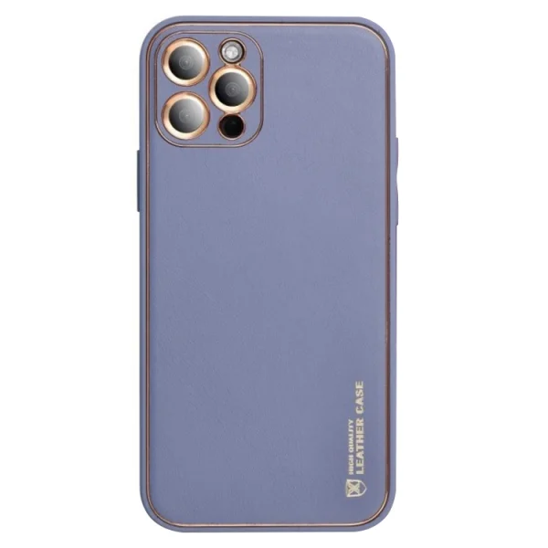 Удароустойчив калъф LEATHER за Iphone 11 PRO, Син 2