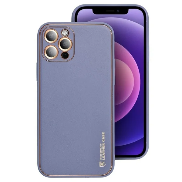 Удароустойчив калъф LEATHER за Iphone 11 PRO, Син 1