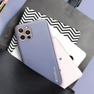 Удароустойчив калъф LEATHER за Iphone 11 PRO, Син 4