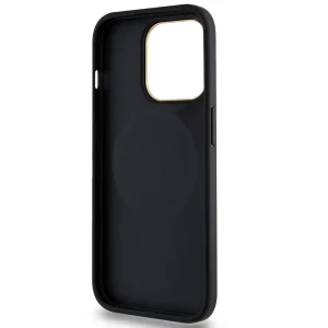Калъф DKNY PU Leather Checkered Pattern MagSafe за iPhone 15 Pro, DKHMP15LPCPVSLK, Черен 4