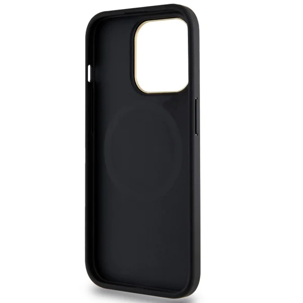 Калъф DKNY PU Leather Checkered Pattern MagSafe за iPhone 15 Pro Max, DKHMP15XPCPVSLK, Черен 4