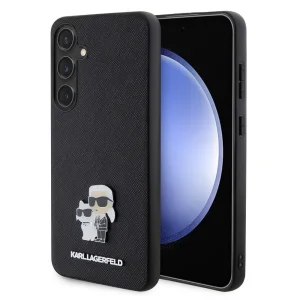 Калъф Karl Lagerfeld PU Saffiano Metal Karl and Choupette за Samsung Galaxy S24 Plus, KLHCS24MPSAKCMPK, Черен