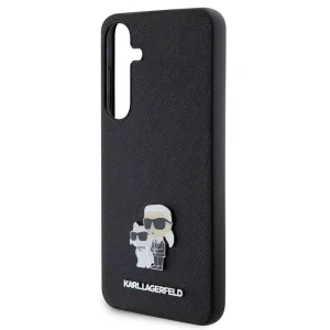 Калъф Karl Lagerfeld PU Saffiano Metal Karl and Choupette за Samsung Galaxy S24 Plus, KLHCS24MPSAKCMPK, Черен 4