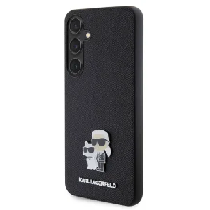 Калъф Karl Lagerfeld PU Saffiano Metal Karl and Choupette за Samsung Galaxy S24 Plus, KLHCS24MPSAKCMPK, Черен 3