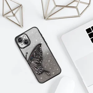 Silicone case Butterfly Water for iPhone 15, Black 3
