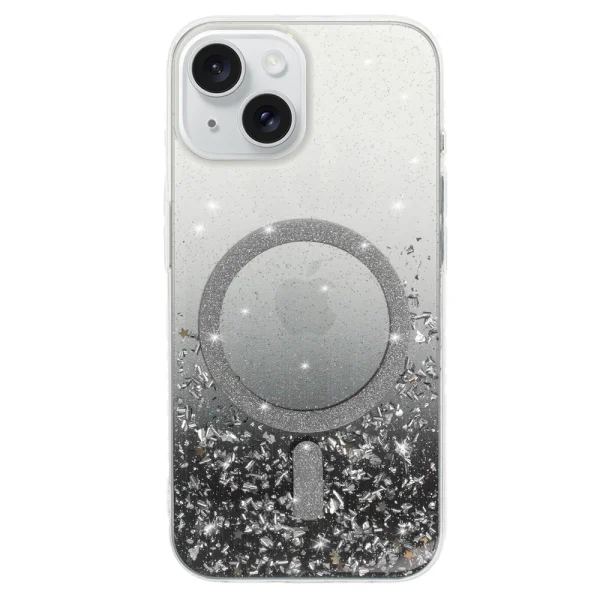 Удароустойчив калъф Moonlite MagSF за iPhone 15, Черен- прозрачен 1