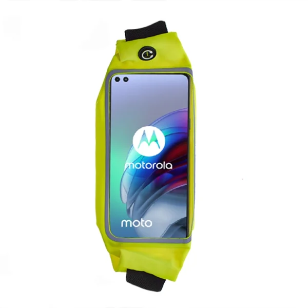 Sports waist pouch with window  6.2 inches, Yellow 1