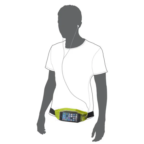 Sports waist pouch with window  6.2 inches, Yellow 2