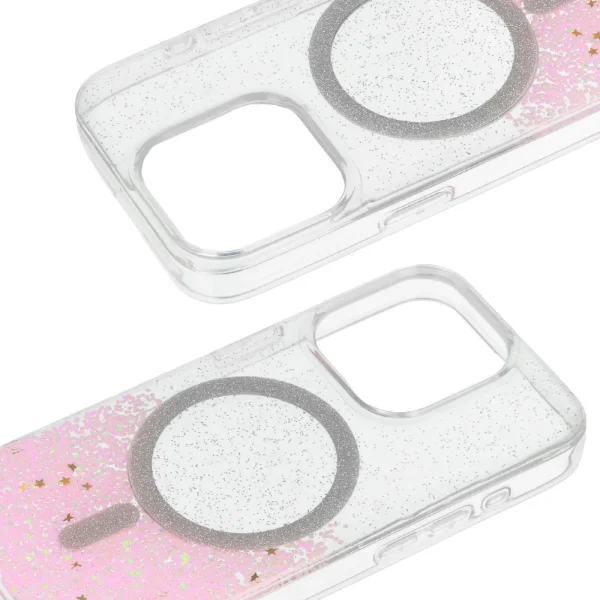 Shockproof case Moonlite MagSF for iPhone 15 Pro, Pink - transparent 3