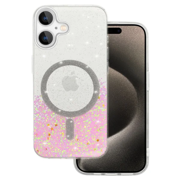 Shockproof case Moonlite MagSF for iPhone 16 Plus, Pink - transparent 3