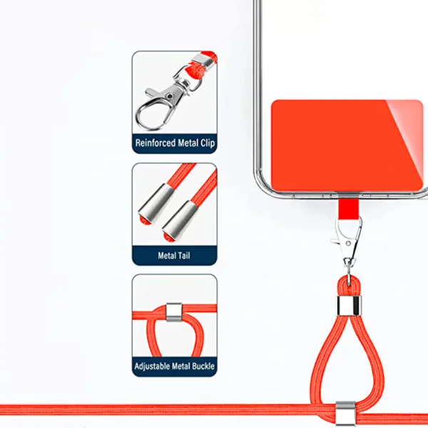 Universal Phone Lanyard 80 cm, Red 2