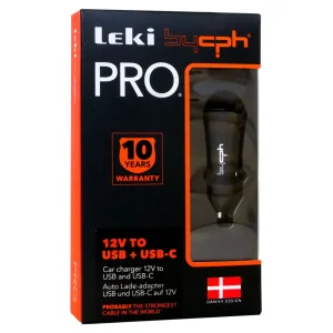Зарядно за кола 12V Leki bycph Pro Car Charger, PD, 1xUSB-A и 1xUSB-C, Черен 3
