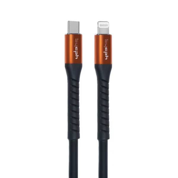 Кабел Leki bycph Pro от USB-C към Lightning, 1m, Черен 1