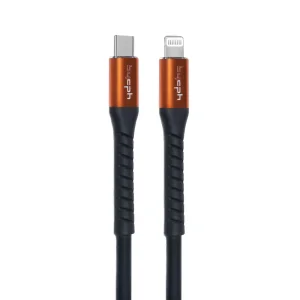 Кабел Leki bycph Pro от USB-C към Lightning, 2m, Черен