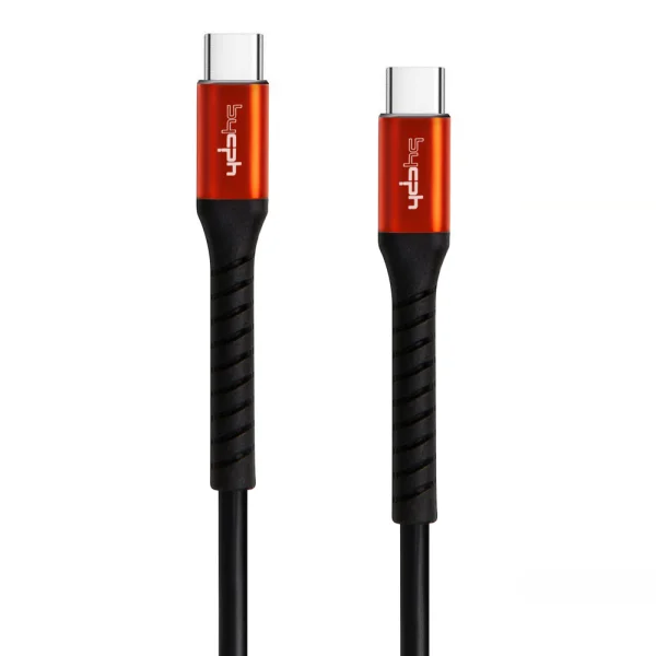Cable Leki bycph Pro from USB-C to USB-C, 1m, Black 1