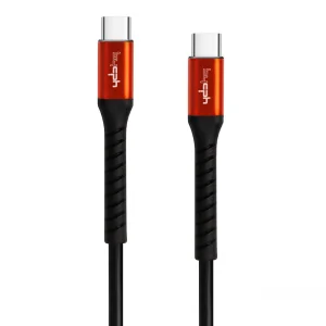 Кабел Leki bycph Pro от USB-C към USB-C, 1m, Черен