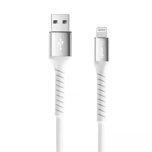 Кабел Leki bycph Pro от USB към Lightning, 3m, Бял