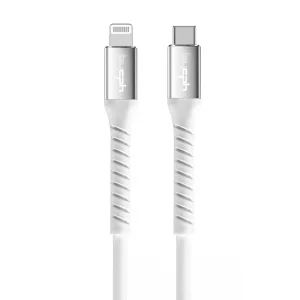 Кабел Leki bycph Pro от USB-C към Lightning, 1m, Бял