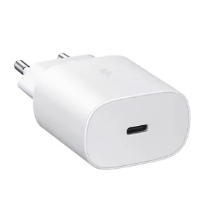 Зарядно SAMSUNG EP-TA800EWE 25W, с кабел EP-DA905BWE USB-C към USB-C, Бял, bulk 3
