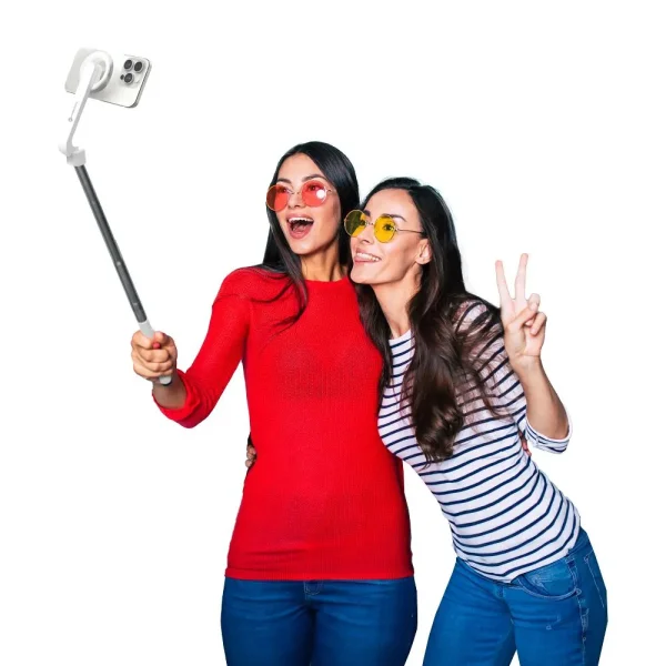 Селфи Стик Forcell F-Grip MagSelfie S100M, wireless control, Бял 4