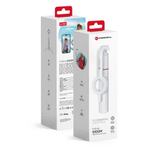 Селфи Стик Forcell F-Grip MagSelfie S100M, wireless control, Бял 5