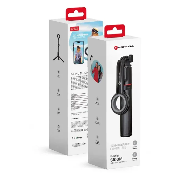 Selfie Stick Forcell F-Grip MagSelfie S100M, wireless control, Black 5