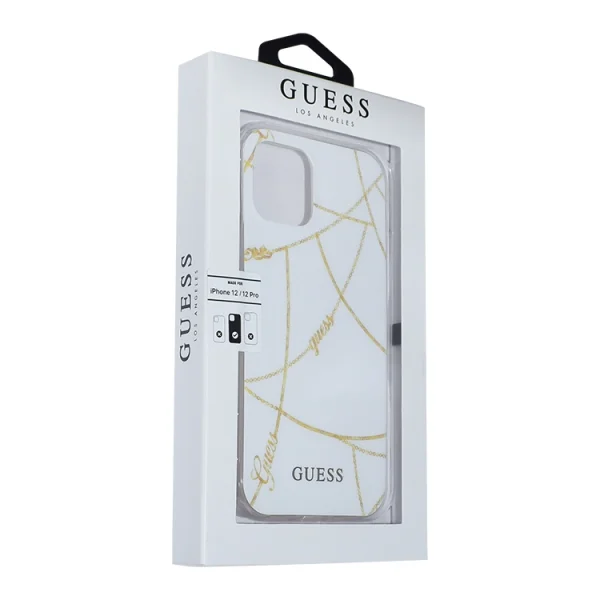 Гръб Guess CHAIN COLLECTION за iPhone 12 / iPhone 12 Pro, Бял 3