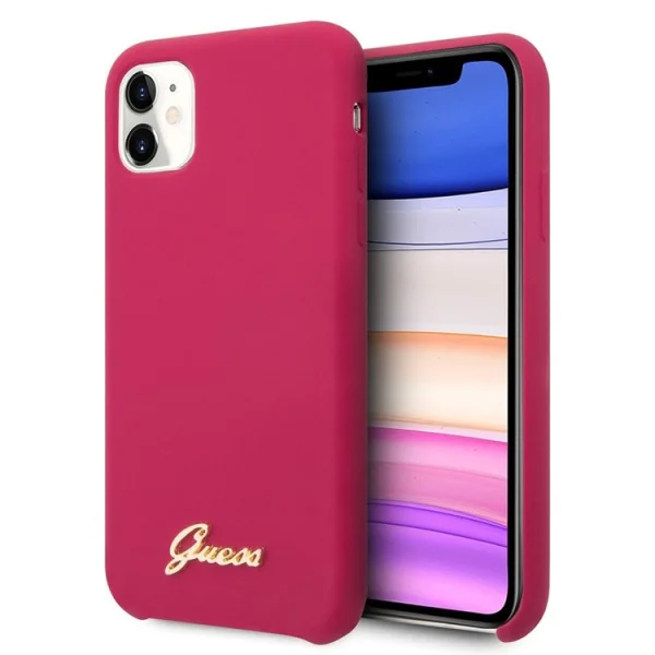 Гръб Guess Vintage Cover за iPhone 11, Бургунди 1