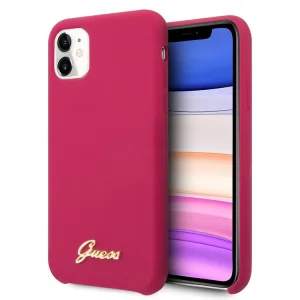 Гръб Guess Vintage Cover за iPhone 11, Бургунди