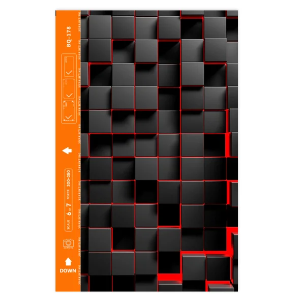 Back Screen Protector Film for Iphone 8, Squre Pattern 3D 2