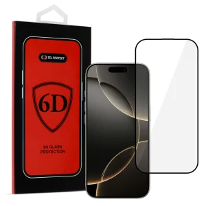 Glass Protector 6D Pro Full Glue for iPhone 16 Pro Max, Black 5