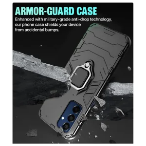 Shockproof Case Kickstand Ring for Samsung Galaxy A25 5G, Black 4