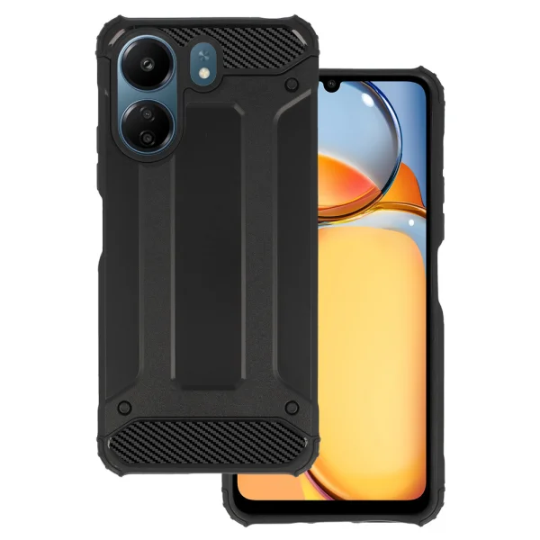 Shockproof Armor Case for Xiaomi Redmi 13C, Black 1